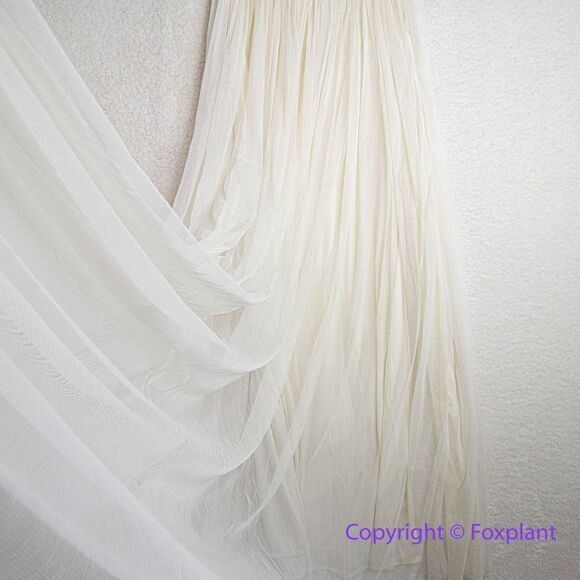 NEW Maya Deluxe Maya Bridal v neck maxi tulle dress with tonal delicate sequin 6 - Picture 6 of 16